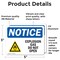 Signmission Explosive Gas Do Not Open Sign, Vinyl Decal, 5in W x 3.5in L, 2PK OS-2PACK-NS-D-35-L-12275 - alternate 5